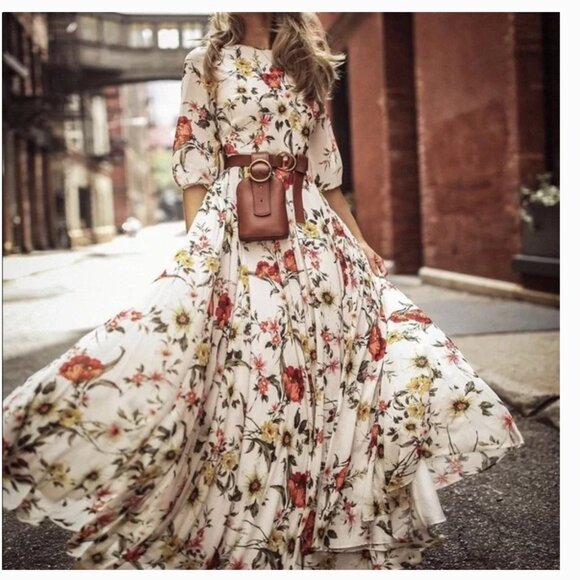 NWT Anthropologie BHLDN Yumi Kim Cream Maxi Woodstock Maxi Dress Size Small - Picture 4 of 16